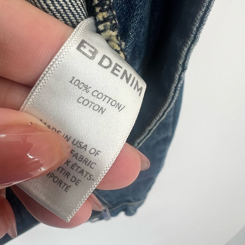 EB Denim Logan Denim Racer Moto Vintage Inspired Wide Tapered Sleeve Zip Jacket - Picture 7 of 9